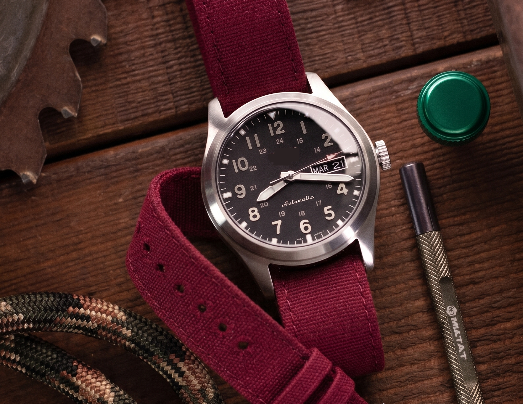‌High-Density 18mm 20mm 22mm N - مراجعة Tropic Strap Vintage وسعره