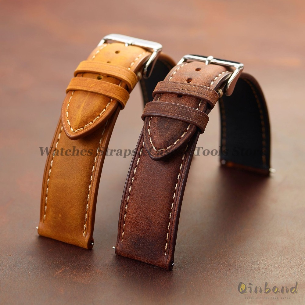 Vintage Cowhide Leather Watch  - مراجعة Leather Strap Quick Release وسعره
