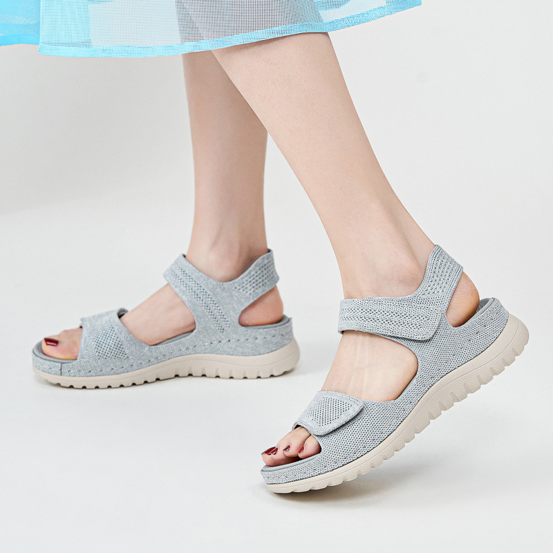 Ladies Knit Mesh Platform Spor - مراجعة Sport Loop Velcro وسعره
