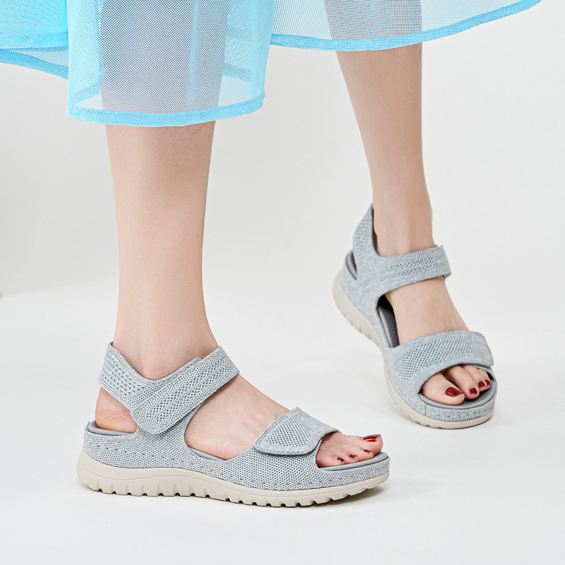 Ladies Knit Mesh Platform Spor - مراجعة Sport Loop Velcro وسعره