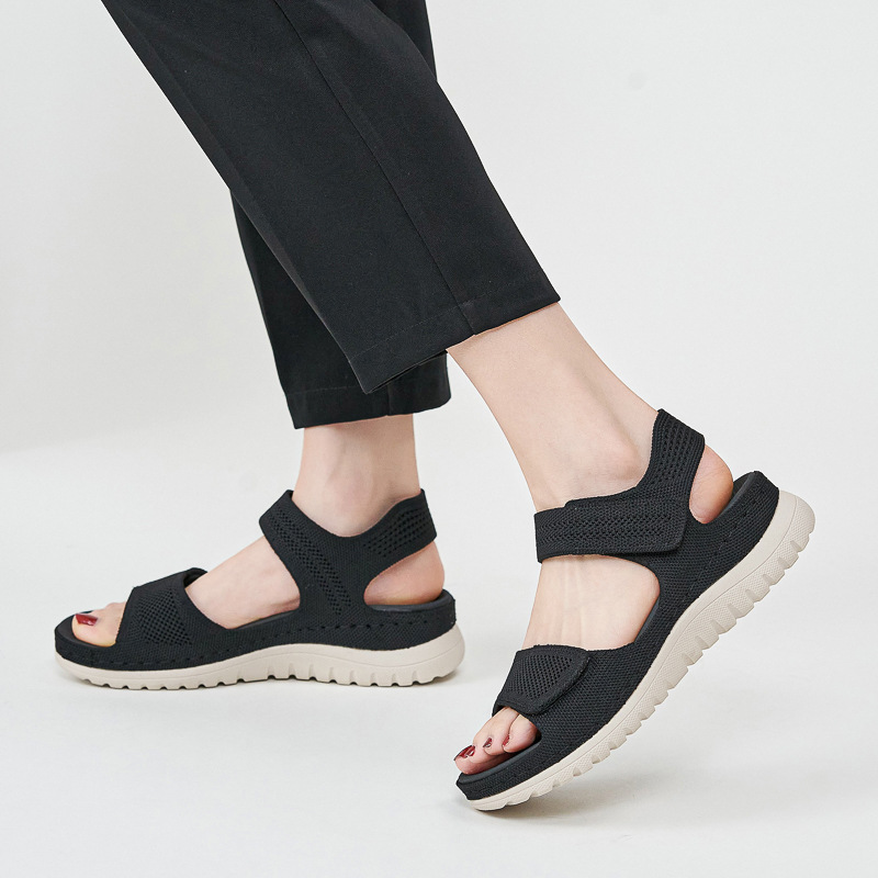Ladies Knit Mesh Platform Spor - مراجعة Sport Loop Velcro وسعره