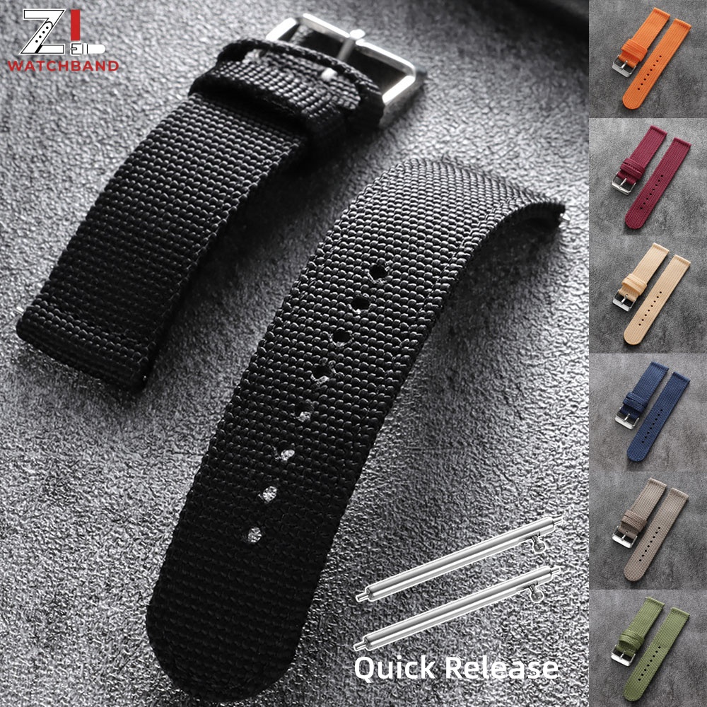 Nylon Watch Band 18/20/22/24mm - مراجعة Canvas Strap Watch وسعره