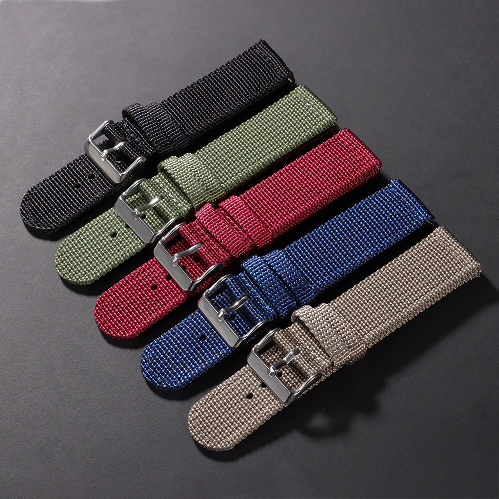 Nylon Watch Band 18/20/22/24mm - مراجعة Canvas Strap Watch وسعره