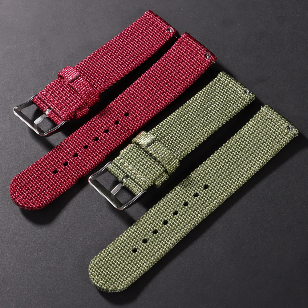 Nylon Watch Band 18/20/22/24mm - مراجعة Canvas Strap Watch وسعره