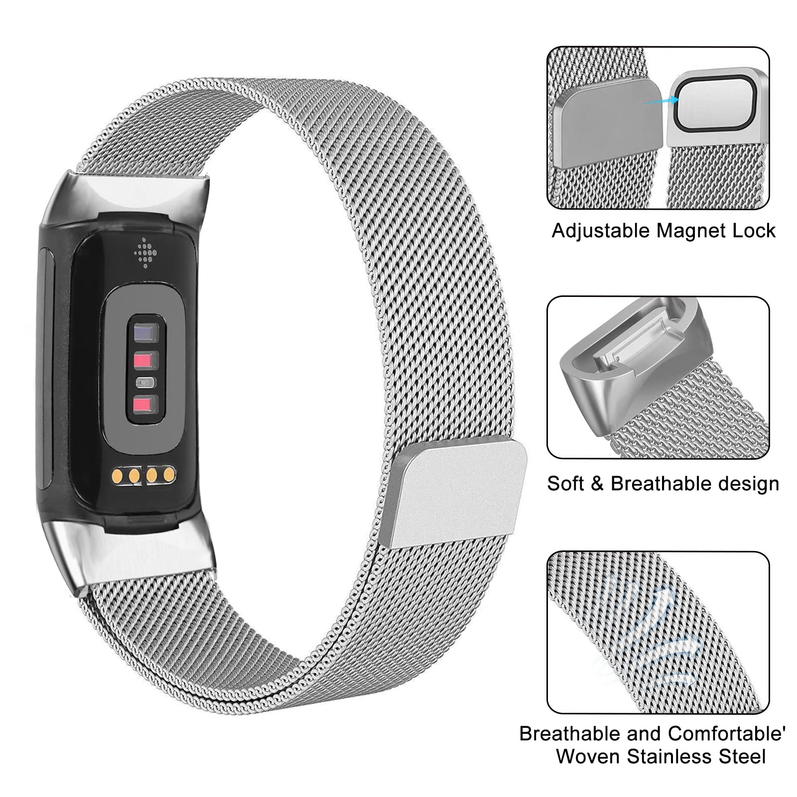 Milanese loop For fitbit charg - مراجعة Milanese Loop Magnetic وسعره